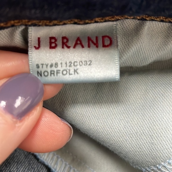 J Brand Mid Rise Rails Straight Leg Jean Women's 30 Ankle Distressed Norfolk - Picture 15 of 16